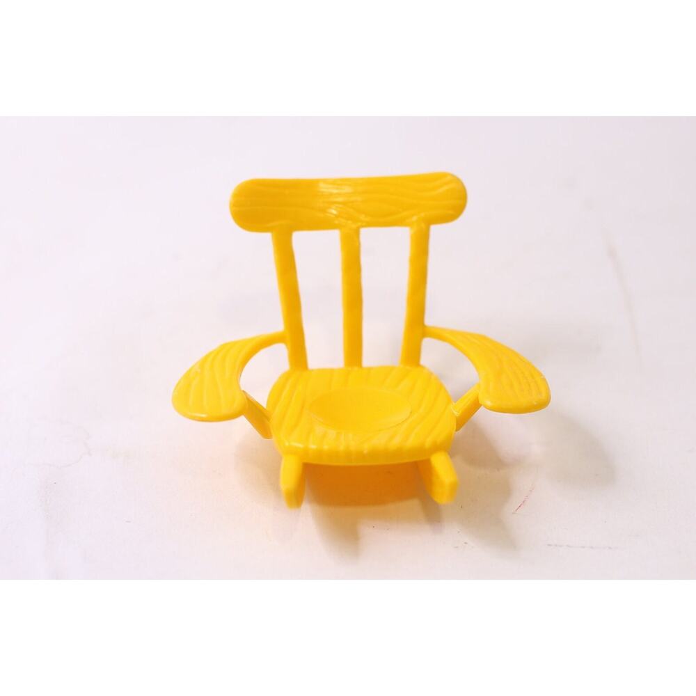 Hasbro, Weebles, Yellow Rocking Chair, 1970s, Playset Part, Dollhouse Furniture